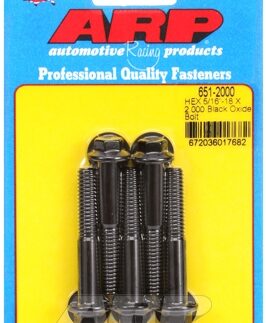 "5/16""-18 X 2.000 hex black oxide bolts" (5pcs)