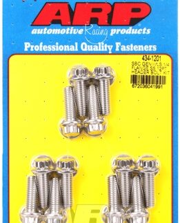 SBC GENIII/LS 1/4 FLANGE SS 12PT HEADER BOLT KIT