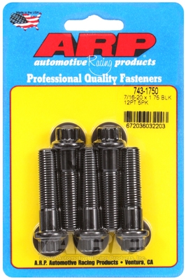85D5DC2D-8698-1F5E-296B-C10A4D0ADDA7 ARP "7/16""-20 x 1.750 12pt black oxide bolts" (5pcs) - Image 1