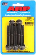 "3/8""-24 x 2.250 hex 7/16 wrenching black oxide bolts" 5pcs
