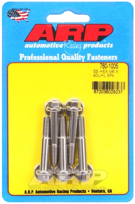 8666D0B8-33B2-758F-B0D6-C7E28AB1DDDA M6 x 1.00 x 40 hex SS bolts (5pcs) - Image 1