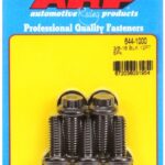 "3/8""-16 x 1.000 12pt 7/16 wrenching black oxide bolts"5pcs
