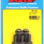 M8 x 1.25 x 20 hex black oxide bolts (5pcs)