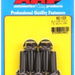 M10 x 1.50 x 30 hex black oxide bolts (5pcs)