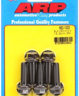 M10 x 1.50 x 30 hex black oxide bolts (5pcs)