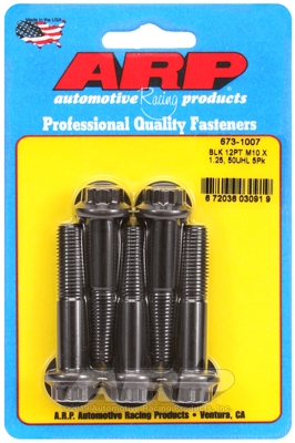 89A20B02-E8C4-D359-B7C7-BA0452733A93 M10 x 1.25 x 50 12pt black oxide bolts (5pcs) - Image 1