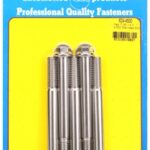 "7/16""-14 X 4.500 hex 1/2 wrenching SS bolts" (5pcs)
