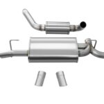 Corsa Axle-Back 2.5" Dual Rear Turn Downs 2.5" Wrangler 3.6