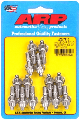 8BD6714C-A42E-2219-B145-5918B81D0461 BB Chevy stamped steel covers SS 12 pt valve cover stud kit - Image 1
