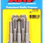 "3/8""-16 x 2.000 12pt 7/16 wrenching SS bolts" (5pcs)