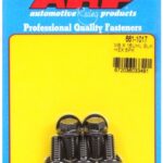M8 x 1.25 x 16 hex black oxide bolts (5pcs)