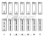 King Main Bearing Shell TOYOTA 2JZGE, 2JZGTE, 24V 3.0L