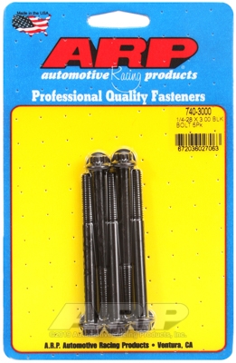 9248417D-1A09-7B67-2EA6-3D04E15515FC "1/4""-28 x 3.000 12pt black oxide bolts" (5pcs) - Image 1