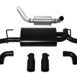 Corsa Axle-Back 2.5" Dual Rear Single 3.5" Wrangler 3.6