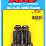 M8 x 1.25 x 30 hex black oxide bolts (5pcs)