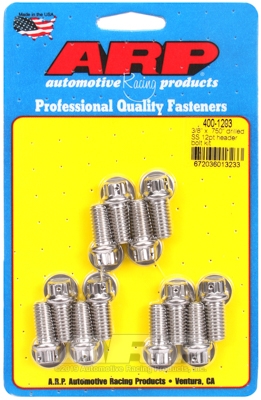 982A2BFB-8DB1-7946-B3CB-C7207BB6EA6E "3/8"" x .750 drilled SS 12pt header bolt kit" - Image 1