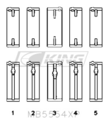 King Main Bearing Shell TOYOTA 3SGTE, 16V 2.0L