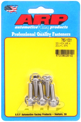 99B0B136-594A-EB38-378E-59A9160FE0A6 M6 x 1.00 x 20 hex SS bolts (5pcs) - Image 1