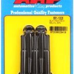 M8 x 1.25 x 55 hex black oxide bolts (5pcs)