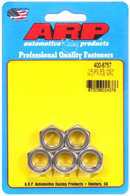 "1/2""-20 SS fine hex nut kit" (5pcs)