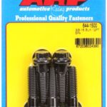 "3/8""-16 x 1.500 12pt 7/16 wrenching black oxide bolts"5pcs