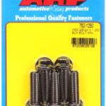 "3/8""-24 x 1.250 hex black oxide bolts" (5pcs)