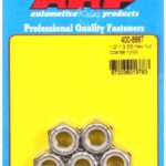 "1/2""-13 SS coarse nyloc hex nut kit" (5pcs)