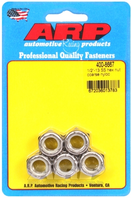 A23E1E54-CBCD-60F9-FBCE-44DF8C910550 "1/2""-13 SS coarse nyloc hex nut kit" (5pcs) - Image 1