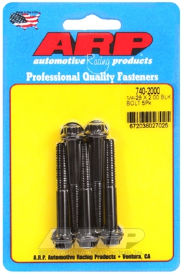 A327A93C-8D00-BED4-8B3E-43300975D7CA "1/4""-28 x 2.000 12pt black oxide bolts" (5pcs) - Image 1