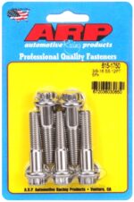 "3/8""-16 x 1.750 12pt 7/16 wrenching SS bolts" (5pcs)