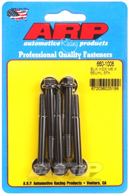 A3F9FE8F-B8A3-DEF2-71A3-8F36BAD32B50 M6 x 1.00 x 55 hex black oxide bolts (5pcs) - Image 1