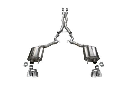 Corsa Cat-Back 3.0" Dual Rear Twin 4.0" Mustang 5.0 18-22