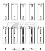 King Main Bearing Shell MITSUBISHI 4G63, 4G64 EVO I-IV