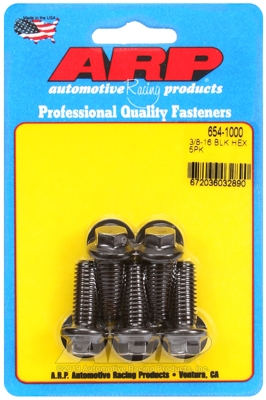 AB03D6F4-8125-C35E-8CD5-500BEADDE8ED "3/8""-16 x 1.000 hex 7/16 wrenching black oxide bolts"(5pcs - Image 1