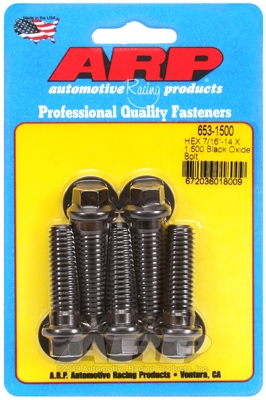 ABA07A7A-D962-F416-1D96-CEE7003C5C84 "7/16""-14 X 1.500 hex black oxide bolts" (5pcs) - Image 1