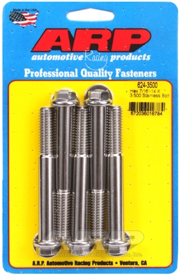 AC9B34E2-2443-F642-F909-5DDD61B2F05F "7/16""-14 X 3.500 hex 1/2 wrenching SS bolts" (5pcs) - Image 1