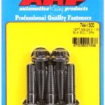 "3/8""-24 x 1.500 12pt 7/16 wrenching black oxide bolts"5pcs