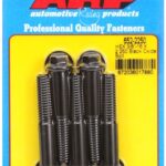 "3/8""-16 X 2.250 hex black oxide bolts" (5pcs)