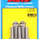 "3/8""-24 x 1.250 hex SS bolts" (5pcs)