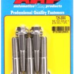 "3/8""-24 x 2.000 hex 7/16 wrenching SS bolts" (5pcs)