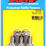 "3/8""-24 x .750 hex 7/16 wrenching SS bolts" (5pcs)