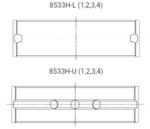 ACL Main Bearing Shell Toy G16E-GTS Yaris GR .25