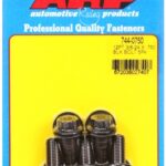 "3/8""-24 x .750 12pt 7/16 wrenching black oxide bolts" 5pcs