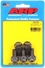 "3/8""-24 x .750 12pt 7/16 wrenching black oxide bolts" 5pcs