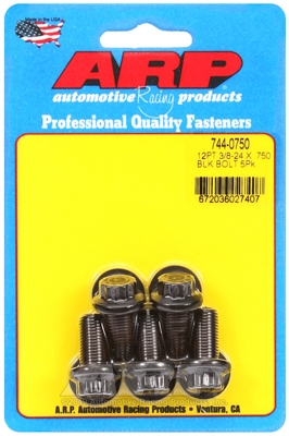 B10AA735-29FA-0A83-FFE9-DEB3482195ED "3/8""-24 x .750 12pt 7/16 wrenching black oxide bolts" 5pcs - Image 1