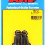 M6 x 1.00 x 20 hex black oxide bolts (5pcs)
