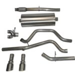 Corsa Cat-Back 3.0" Dual Rear Single 4" Silverado 5.3 14-19