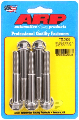 B2A01016-DF22-1D02-304A-60227D4B1C8A "3/8""-24 x 2.500 hex SS bolts" (5pcs) - Image 1