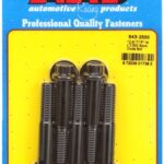 "7/16""-14 x 2.500 12pt black oxide bolts" (5pcs)