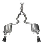 Corsa Cat-Back 3.0" Dual Rear Single 4.5" Mustang 5.0 15-17